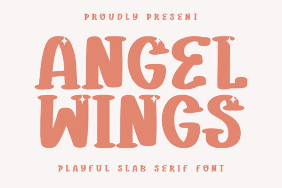 Angel Wings: A Festive Slab Serif Font for Holiday Design and Creative Expression