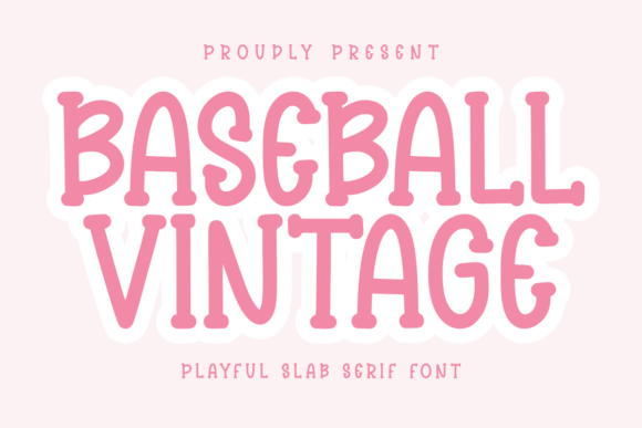 Baseball Vintage: A Minimalist Slab Serif Font for Creative Projects